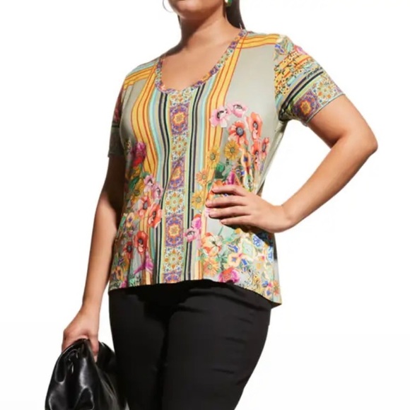 Johnny Was Tops - 💖NWT💖 Johnny was Hunter Favorite V-Neck Tee. Size 3X